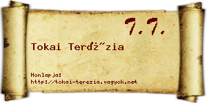 Tokai Terézia névjegykártya